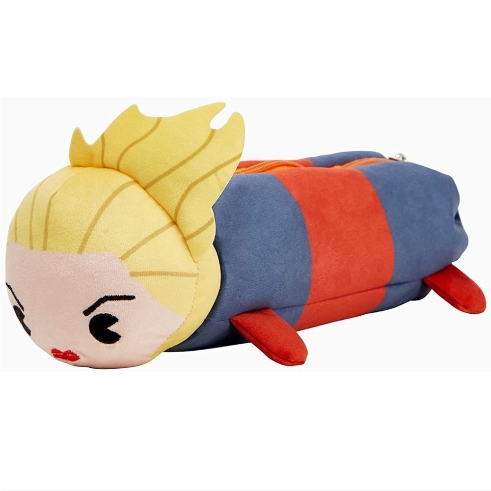 NWT Captian Marvel Plush Zip Up Pencil Case by Yoobi